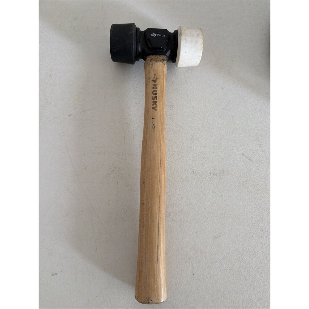 Husky 24 oz. Hickory 2-Sided Soft Face Mallet